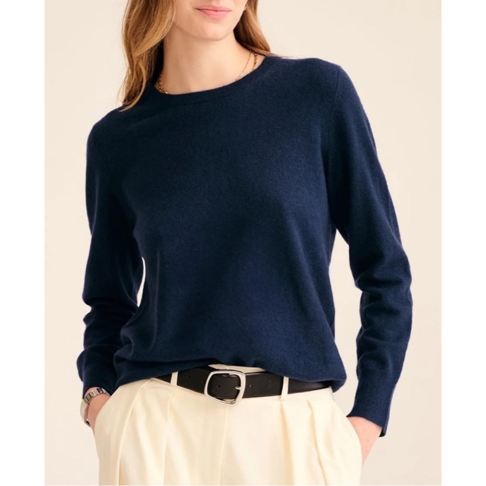Naadam The Original Cashmere Sweater Navy Crew Quiet Luxury Old Money